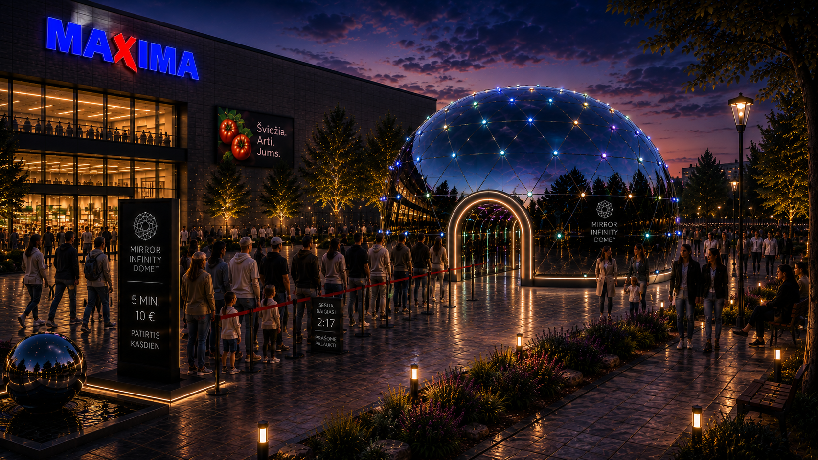GEODOMAS INFINITY – Mirror Infinity Dome™ mirror dome
