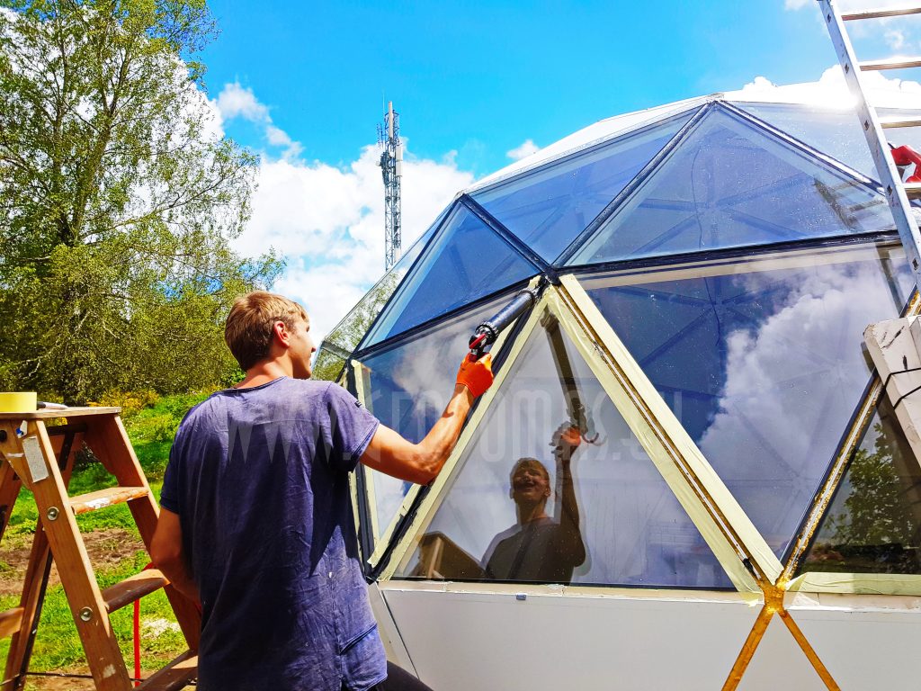 28m2 DOUBLE-GLAZED Ø6m ICO F3 H3,6m · 2
