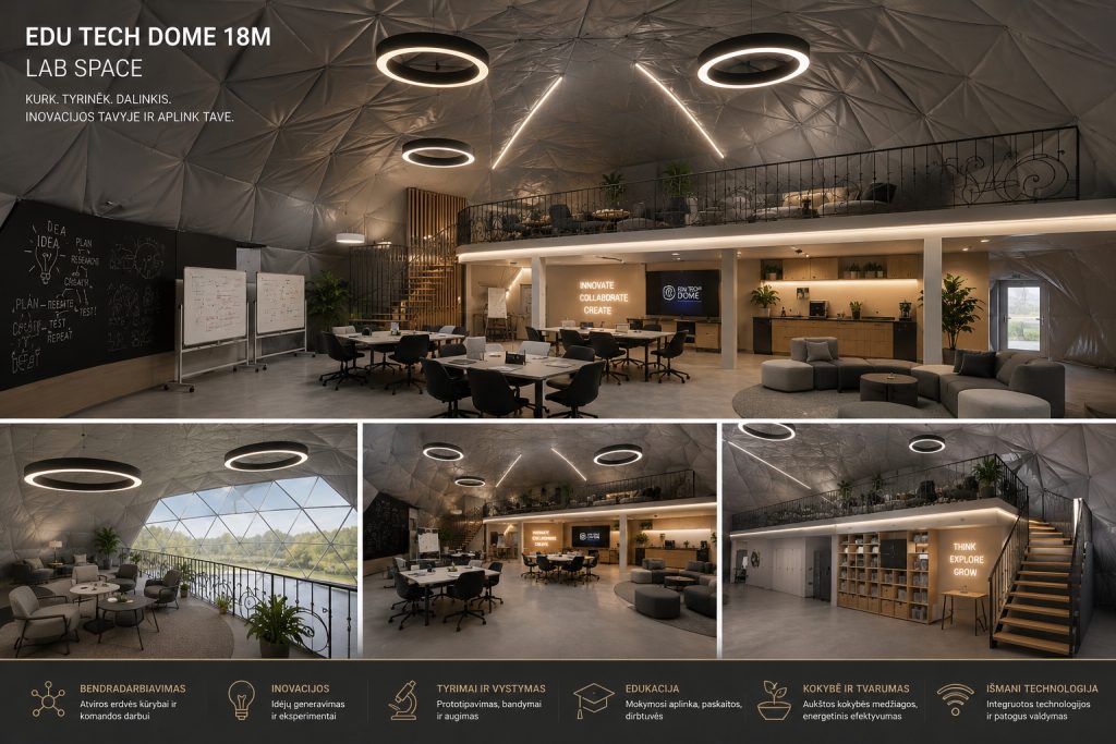 254m2 GLAMPING Ø18m ICO F6 H6,5m · 5