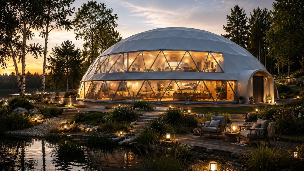 254m2 GLAMPING Ø18m ICO F6 H6,5m