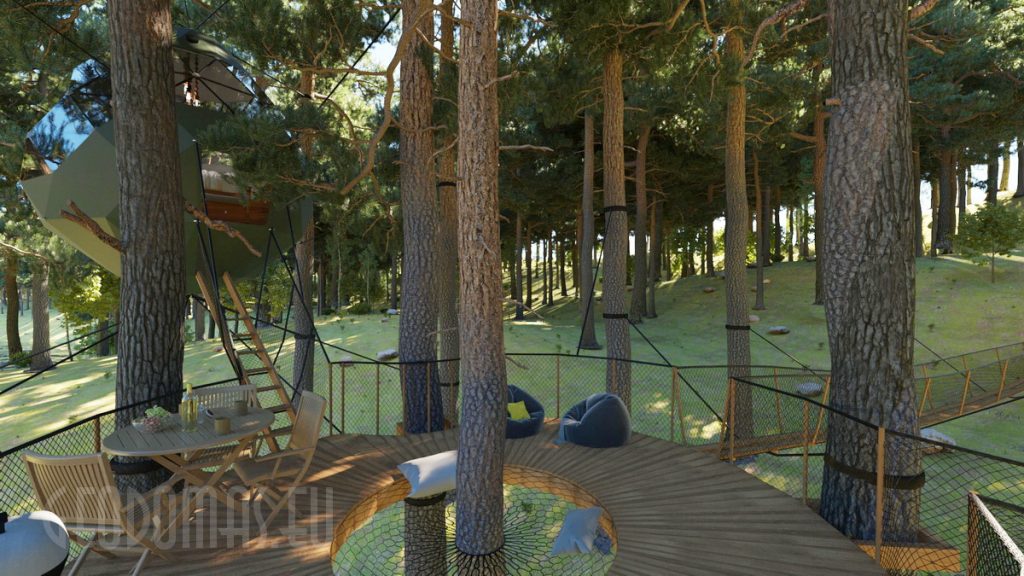 20m2 SUSPENDED TERRACE | TREE VILLAGE KIT · 5