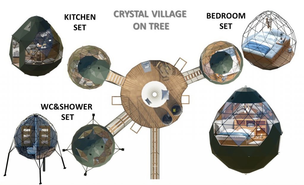 20m2 SUSPENDED TERRACE | TREE VILLAGE KIT · 2